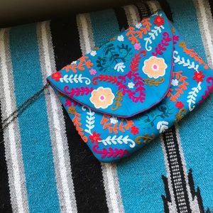 Anthropologie Big Buddha cross body clutch